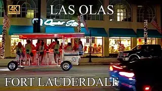 Walking Las Olas Blvd, Fort Lauderdale 4K