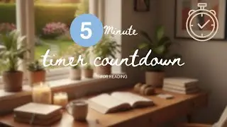 5 minute timer for reading/read with me, no music🤍✨️ #timer #timercountdown 