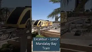 Las Vegas Excalibur-Luxor-Mandalay Bay Tram Arriving Luxor