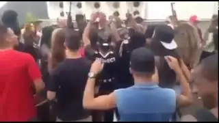 Типичный open air party в фавелах. Бразилия.