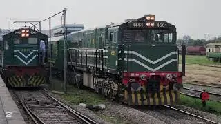 Premium train right time arrived & Moved from Rawalpindi.Railfan Huribaba...
