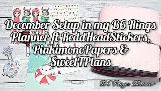 December Setup in my B6 Rings Planner ft SweetTPlans & ReddHeadStickers // B6 Rings Planner