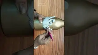 Glass bottle art using Clay 🦢 #diycrafts #youtubeshorts