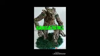 WOOD CRAFT CHARACTER FROM THE LORD OF THE RING BARBALBERO - ACTION FIGURE HAND MADED BY ONOX 17/9