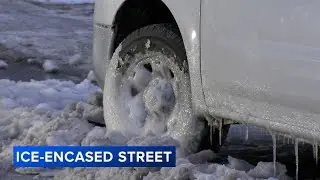 'I can't get out': Water main leak causes parts of neighborhood to ice over
