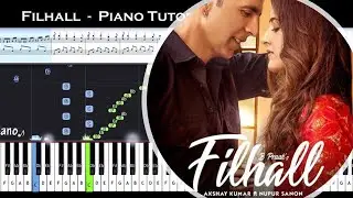 ♫ FILHALL - B Praak || 🎹 Piano Tutorial + Sheet Music (with English Notes) + MIDI