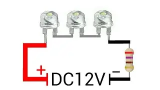 8mm White LED'S -  3 / 270 ohm 1W Resistor DC12V