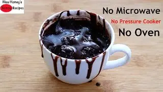 How To Make Chocolate Mug Cake Without Oven - Eggless Chocolate Mug Cake Recipe - Healthy Mug Cakes