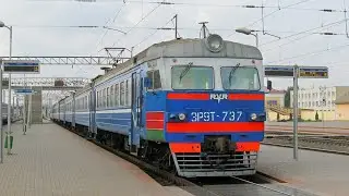 Поездка на электричке ЭР9Т-737, марш. Минск-Молодечно
