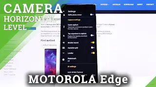 How to Turn On / Off Camera Leveler in Motorola Edge