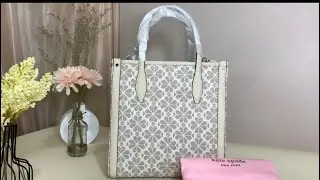 Review Time!! Kate Spade Flower Coated Canvas Rowan Medium North South Tote