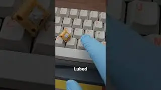 EV-00 (ThicThock Marshmallow) switch - STOCK vs LUBED vs LUBED+FILMED #shorts #keyboard