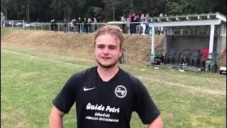 Tom Hallebach, Angreifer SG Ellscheid, nach dem 1:1 bei der SG Schneifel