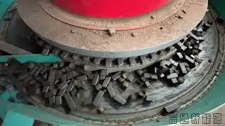 Sewage treatment plant sludge pressed high-density briquette fuel