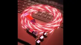 Lenuo 540&deg;Rotating data cable 2.5A 1M LED Magnetic Cable Fast Charging Magnet Micro USB Type C