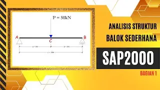 Tutorial SAP2000 Pemula  Balok Sederhana 1 beban titik