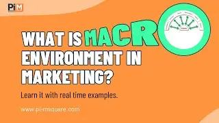 Learn What is Macro Environment in Marketing? Marketing Environment| Pi-MSquare Academy