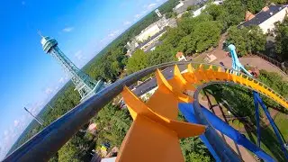 Dominator / Batman Knight Flight Roller Coaster Front Seat POV! Kings Dominion & Geauga Lake Footage