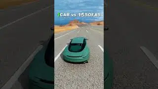Car vs Sofas &mdash; Cushioned Chaos Trial | BeamNG Drive