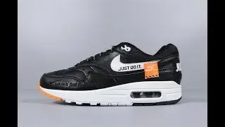 NikeLab Air Max 1 Just do it Orange Black 917691-002 Womens Men's Footwear Running Shoes FROM Robert