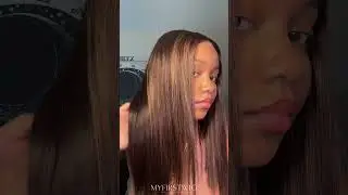 Wow! Really Obsessed With This Brown Highlight Straight Wig!😍Beginner Friendly!Ft Myfirstwig
