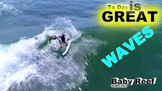 Surfing Baby reef Beach BALI 11:00 04Des.2021