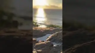 Beautiful sunrise.Rising morning sun over the sea