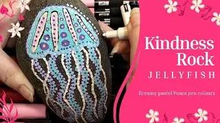 #30 Painting a jellyfish friendship rock with Posca pens