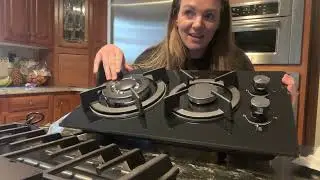 Review of vinmax Gas Cooktop 2 Burners, 12 Inches Portable Built-in Gas Hob Tempered Glass Gas Stove