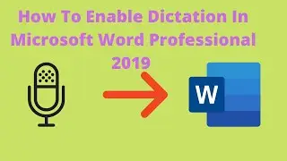 Включить диктовку в Word 2019 | Как включить диктовку в Microsoft Word 2019 Professional