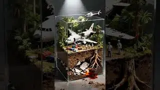 Jungle Plane Crash Diorama with Rescue Search #youtubeshorts #shorts #planecrash