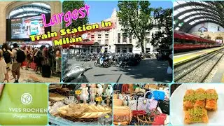 Largest Train Station Milano Centrale🚉| We ate Bukhlawa First time😋 + Shopping🛍❤