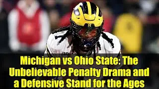 Michigan vs Ohio State: The Unbelievable Penalty Drama and a Defensive Stand for the Ages