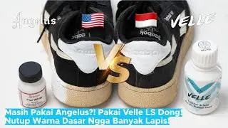 Tes Daya Tutup Warna Flat White Angelus Acrylic Paint VS Velle LS