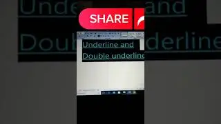 Underline and Double Underline Shortcut key in Ms Word