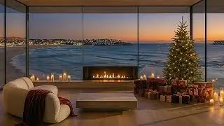 Sunset Beach House 🌊 Luxury Oceanfront | Soft Ambient Relaxing Jazz Music for Sleep & Relaxation