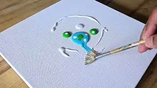 Easy Acrylic Painting Technique / Landscape Painting Using Fan Brush / Step By Step