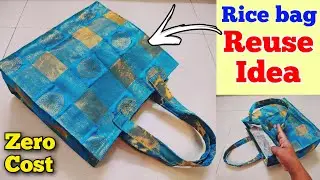 फ्री में बनाये | grocery bag/ Shopping bag cutting and stitching| Fabric Storage basket/ Plastic bag