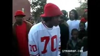 NY Blood rap battle in a blood hood