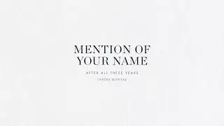 Mention of Your Name (Instrumental) - Brian & Jenn Johnson | After All These Years