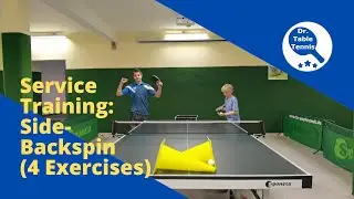 Table Tennis Service Training: Side-Backspin Service (4 Exercises)