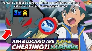 Greninja HELPS Ash & Lucario CHEAT VS LEON in MASTERS 8 FINAL?! Oh wait&hellip; - Pok&eacute;mon Journeys
