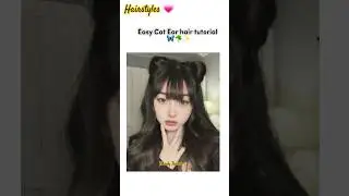 Easy Korean cat ear hair tutorial✨🦋#trending#hairstyle#korean#fyp#shorts#bts#viralshorts#aesthetic