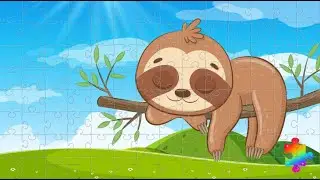Happy Sloth - Jigsaw Puzzles for Kids - Puzzle Planet