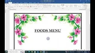 Ms Word में Menu Card Design कैसे करे । Foods menu card कैसे बनाए ।