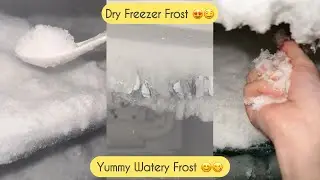 Frozen Freezer 😍 Watery And Yummy Frost 🥰 Dry Freezer Frost 😋 Eating From the Freezer😇🤤 ASMR ❤️