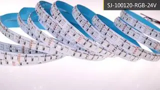 New arrival 12mm width 120LEDs/m 24v RGB led flexible strip