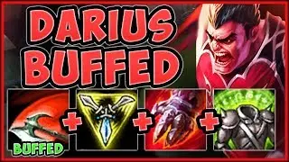 WTF! NEW DARIUS Q HEALING IS 100% OVERBUFFED! BUFFED DARIUS SEASON 9 TOP GAMEPLAY! League of Legends