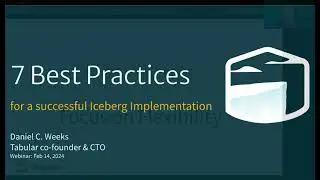 Apache Iceberg best practices - table maintenance