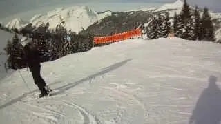 Neil's first attempt at skiing - Avoriaz Stade des Lindarets Blue Run TFB 5